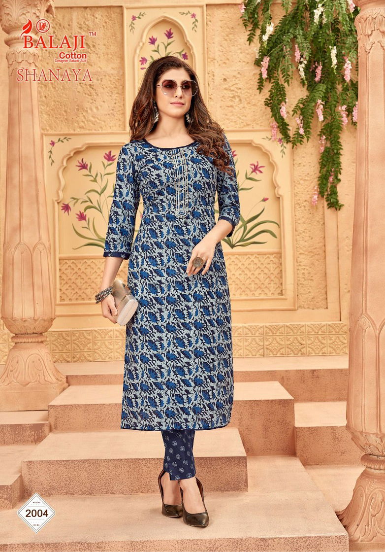 Balaji Shanaya Vol 2 Wholesale Cotton Kurti With Bottom Catalog